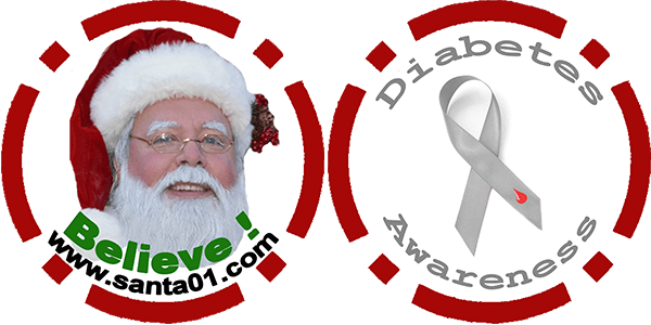 A santa claus and a santa claus sticker.